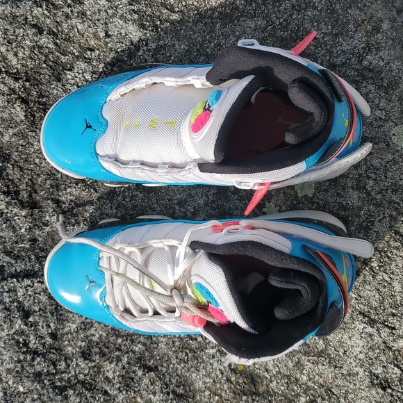 Air Jordans 6 Rings "Blue Fury Cyber Pink" Men's Size 8 - Picture 2 of 16